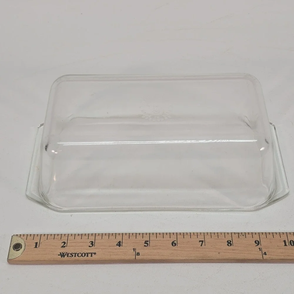VTG PYREX 215-B Loaf Bread Pan Clear Borosilicate Glass 9x5x3